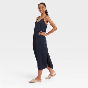 Brand New Navy Blue Slip Dress